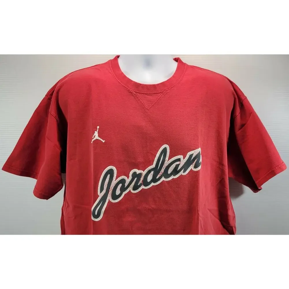 Vintage Men's Air Jordan 23 Red Cotton T-Shirt XL
